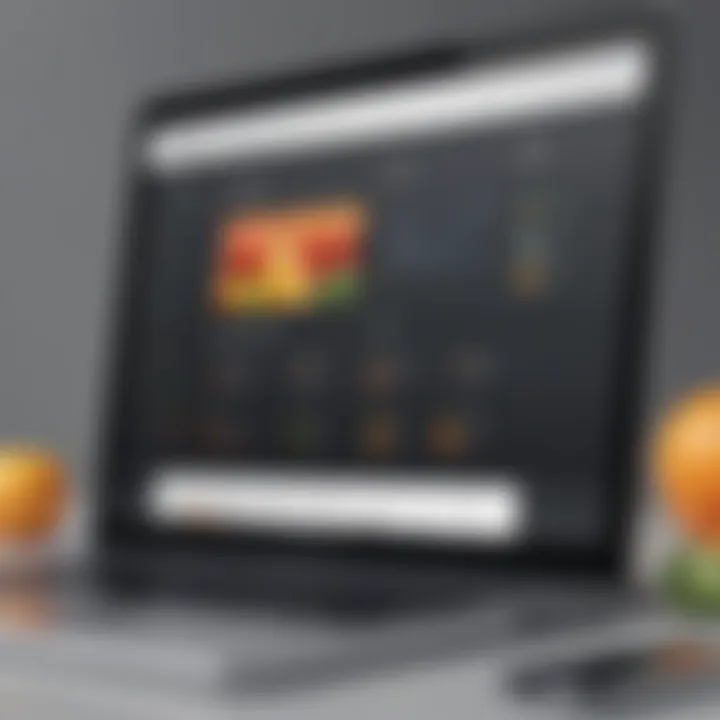 Nutrition tracking software showcasing meal plans and tracking options.