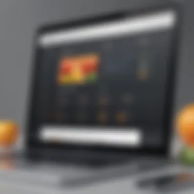 Nutrition Tracking Software Interface Nutrition tracking software showcasing meal plans and tracking options.