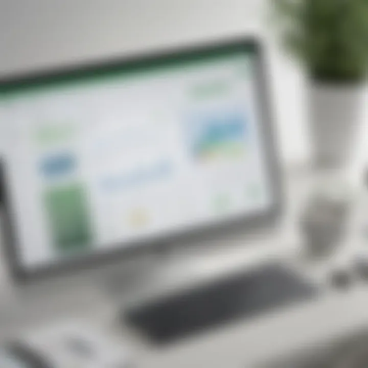 A visual representation of QuickBooks interface showcasing its accounting features.