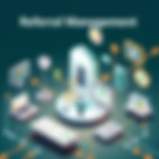 Visual representation of referral management systems in healthcare