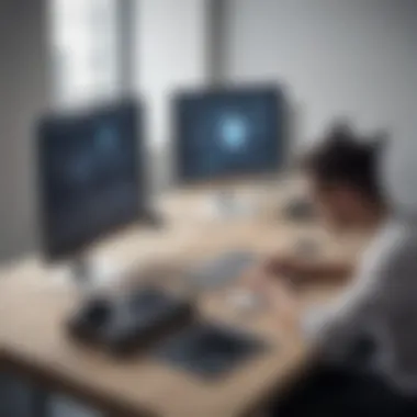 A conceptual image depicting security measures essential for remote access services.