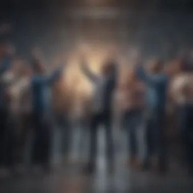 A team celebrating achievements through a virtual platform.