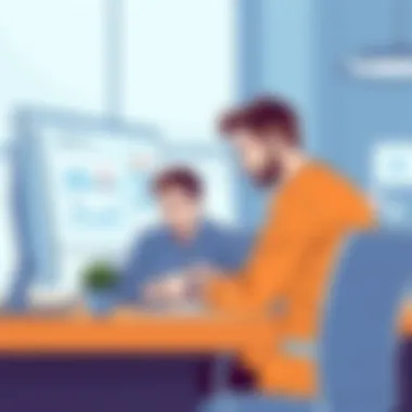 A team collaborating on firehouse reporting software