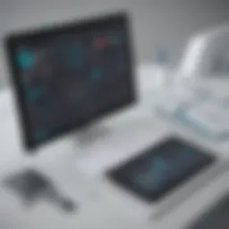 User interface of an EHR solution showcasing its dashboard features